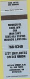 Matchbook Cover - City Employees Credit Union Albuquerque NM blue