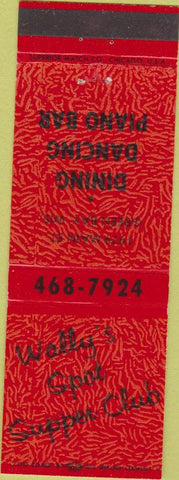 Matchbook Cover - Wally's Spot Supper Club Green Bay WI