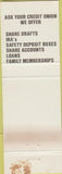 Matchbook Cover - Des Moines Postal Credit Union IA green