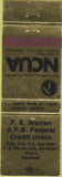 Matchbook Cover - FE Warren Air Force Base Credit Union WY