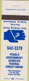 Matchbook Cover - Pueblo Government Agencies Credit Union CO