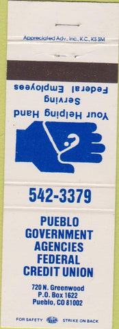 Matchbook Cover - Pueblo Government Agencies Credit Union CO