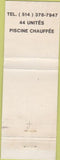 Matchbook Cover - Bon Soir Motel Granby QC WEAR