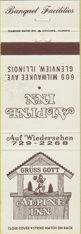 Matchbook Cover - Gruss Gott Alpine Inn Glenview IL