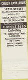 Matchbook Cover - Chuck Cavallini's Midlothian IL