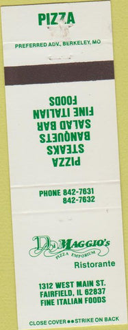 Matchbook Cover - DiMaggio's Pizza Emporium Fairfield IL