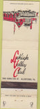 Matchbook Cover - Lehigh Valley Club Allentown PA WEAR