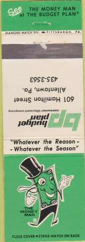 Matchbook Cover - Budget Plan Consumer Discount Co Allentown PA WEAR