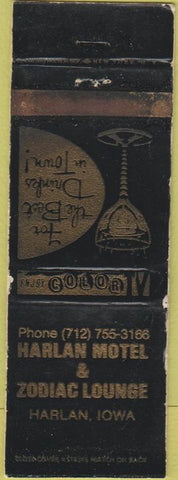 Matchbook Cover - Harlan Motel Harlan IA POOr