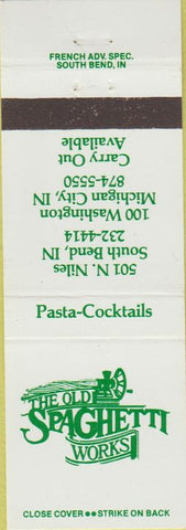 Matchbook Cover - The Old Spaghetti Works South Bend IN Michigan City