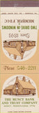Matchbook Cover - Muncy Bank Trust Muncy PA