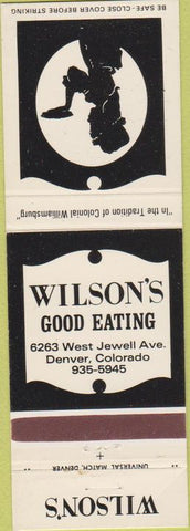 Matchbook Cover - Wilson's Restaurant Denver CO