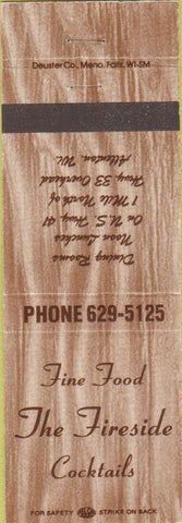 Matchbook Cover - Fireside Restaurant Allenton WI