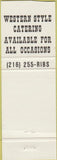 Matchbook Cover - Meximilian's Steak Ribs Mentor Strongsville OH