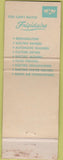 Matchbook Cover - Frigidaire Appliance Furniture Providence RI WEAR