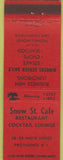 Matchbook Cover - Snow St Cafe Providence RI