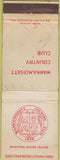 Matchbook Cover - Wannamoisett Country Club Rumford RI WORN