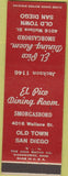 Matchbook Cover - El Pico Dining Room Old Town San Diego CA