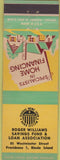 Matchbook Cover - Federal Home Loans Providence RI