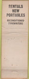 Matchbook Cover - Loverly Typewriter Service East Providence RI WEAR