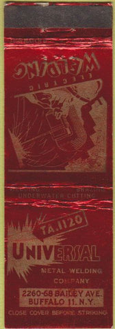 Matchbook Cover - Universal Metal Welding Buffalo NY