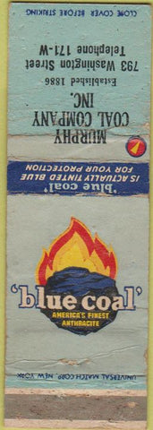 Matchbook Cover - Blue Coal Murpy Coal NO TOWN POOR