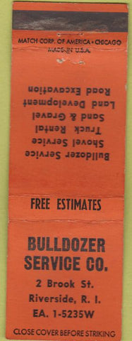 Matchbook Cover - Bulldozer Service Riverside LI WEAR