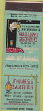 Matchbook Cover - Chinese Lantern Washington DC WEAR