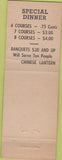 Matchbook Cover - Chinese Lantern Washington DC WEAR