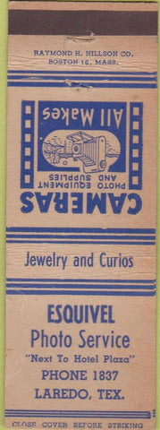 Matchbook Cover - Esquivel Photo Service Laredo TX WEAR
