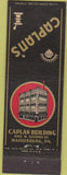 Matchbook Cover - Caplan's Drugs Harrisburg PA