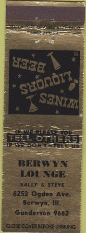 Matchbook Cover - Berwyn Lounge IL