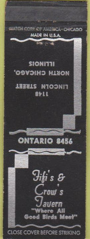 Matchbook Cover - Fifi's  and  Crow's Tavern North Chicago IL