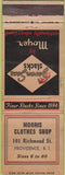 Matchbook Cover - Morris Clothes Shop Providence RI Seven Seas slacks POOR