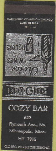 Matchbook Cover - Cozy Bar Minneapolis MN