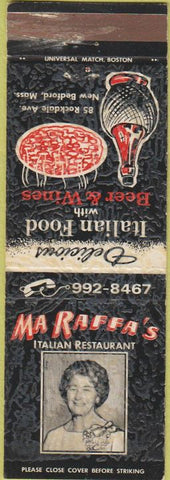 Matchbook Cover - Ma Raffa's Italian Restaurant New Bedford MA WEAR