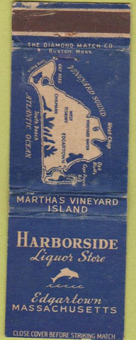 Matchbook Cover - Harborside Liquor Store Edgartown MA WORN