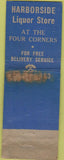 Matchbook Cover - Harborside Liquor Store Edgartown MA WORN
