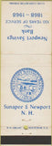 Matchbook Cover - Newport Savings Bank Sunapee Newport NH
