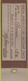 Matchbook Cover - Days Credit Clothing Houston TX
