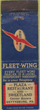 Matchbook Cover - Fleeting Wing oil gas Plaza Restaurant Gettysburg PA WEAR