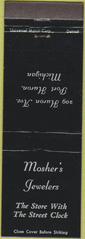Matchbook Cover - Mosher's Jewelers Port Huron MI
