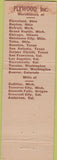 Matchbook Cover - Multiwood Plywood wood Cleveland OH