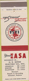 Matchbook Cover - Electric Apparatus Service Sales Amarillo Borger Plainview TX