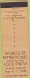Matchbook Cover - Worcester Better Homes Food Show Springfield MA 1946