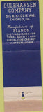 Matchbook Cover - Bulbransen Pianos  Chicago IL SMALL CREASE