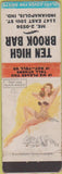 Matchbook Cover - Ten High Brook Bar Indianapolis IN pinup