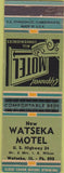 Matchbook Cover - New Watseka Motel IL