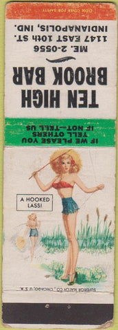 Matchbook Cover - Ten High Brook Bar Indianapolis IN pinup
