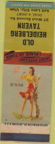 Matchbook Cover - Old Heidelberg Tavern Salt Lake City UT pinup